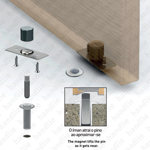 BP.1490 - Batente de porta magnético oculto