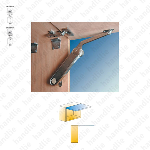 CM.3675 - MAXI - Compasso / mecanismo de elevação para portas de armário
