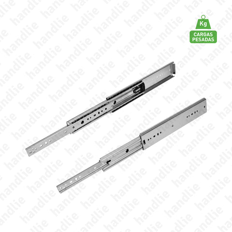 COR.A77.2L - Corrediça com esferas A77 progressiva - 2 Lanços / Extração total até 1500mm