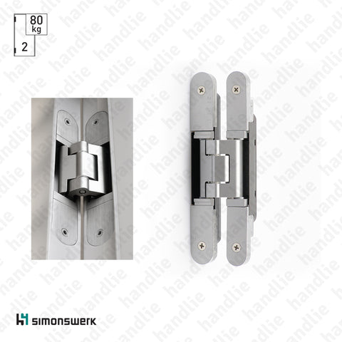 TE.340.3D - Dobradiça oculta TECTUS 3 D - Carga 80Kgs | SIMONSWERK