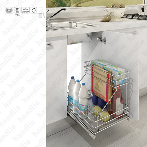 EC.060.G - Despenseiro multiusos para garrafas / detergentes com corrediças e soft-close