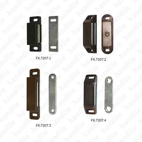 FX.7207 - Fechos magnéticos para móveis - Branco / Castanho