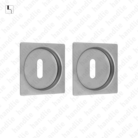 CE.KIT.45.SD - Kit conchas embutir quadradas ⧄56 com entrada chave normal - Inox