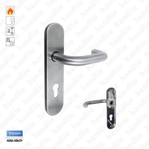 SDF.92EX.IS16 - Puxador simples rotativo para portas corta-fogo - Inox