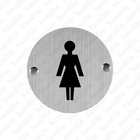 PS.IN.2164 - Placa sinalética Ø75 - Inox