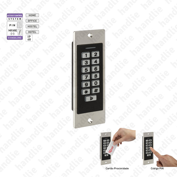 CA.6509 - Controlo de acessos com código PIN e cartão de proximidade autoprogramável - IP68