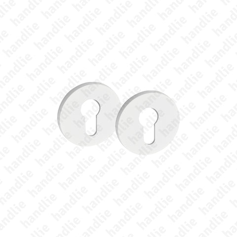 ENT.5210.005.EY - Par de entradas de chave normal redondas Ø52x5mm