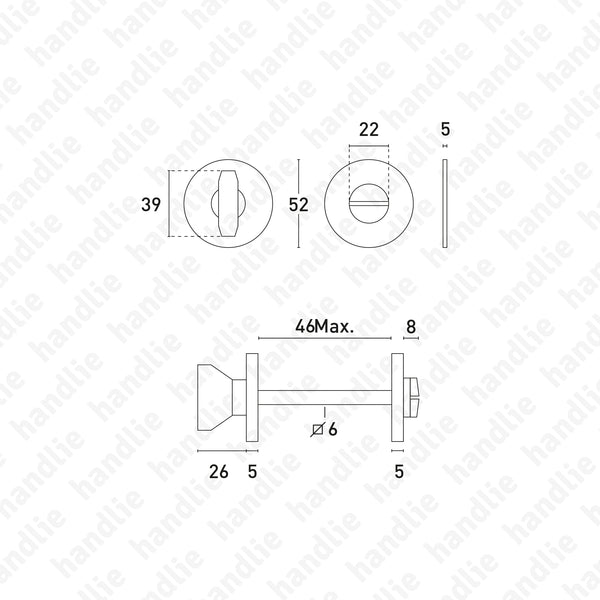 FX.5211.005 - Fecho WC