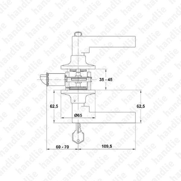 F#13493D / F#13629E - Fechadura Tubular Chave / Botão