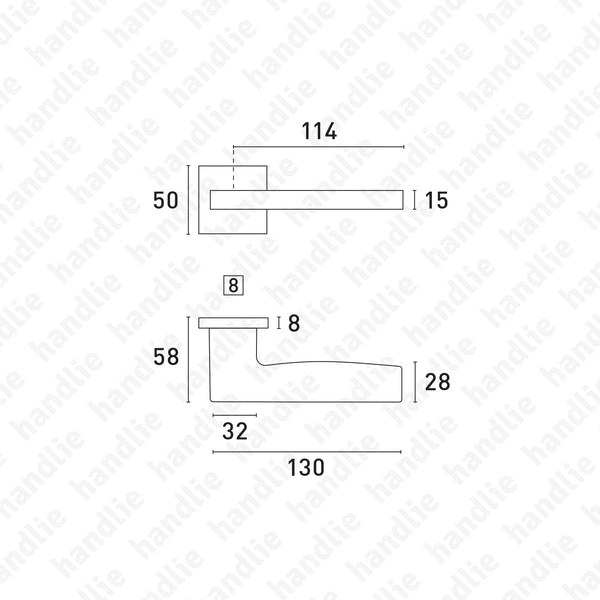 P.IN.00.107 Metric - Puxador de porta INOX