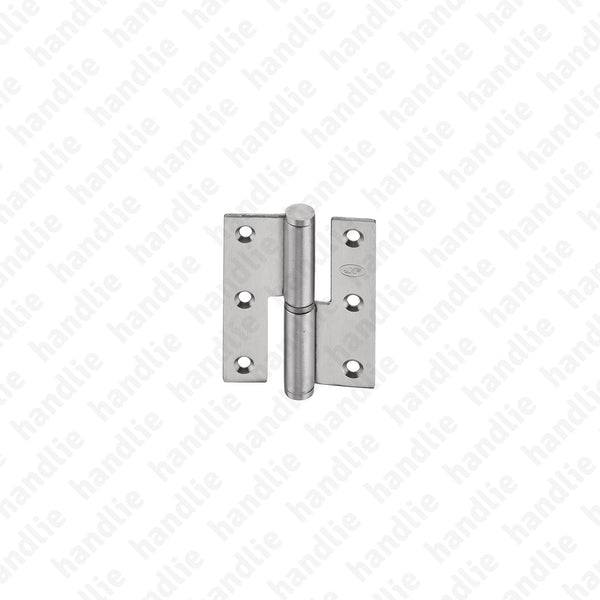 IN.05.019.75.ECO - Dobradiça meio balanço - 20 kg - Inox