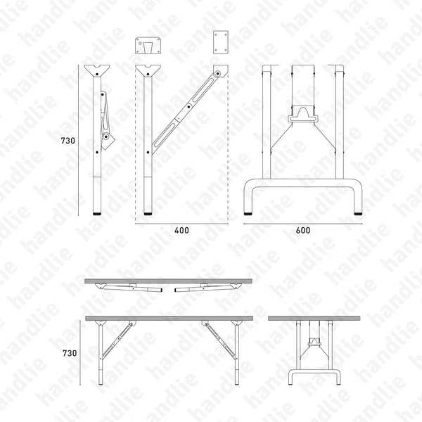 P.250.01 - Pernas articuladas para mesas