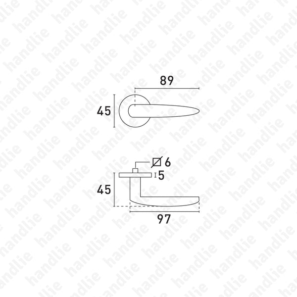P.4202 - Par puxador - Zamac