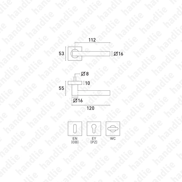P.IN.8254 - Par Puxador - Inox