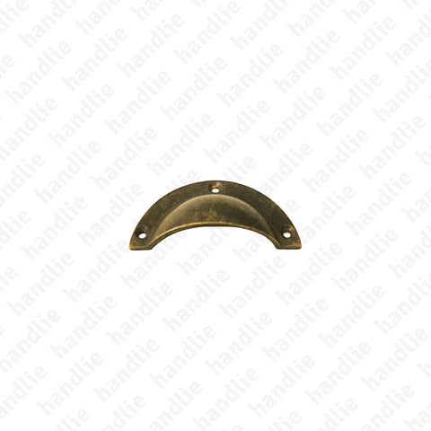 PM.7123.L11 - Puxadores / Conchas para mobiliário - Latão Bronze Antigo