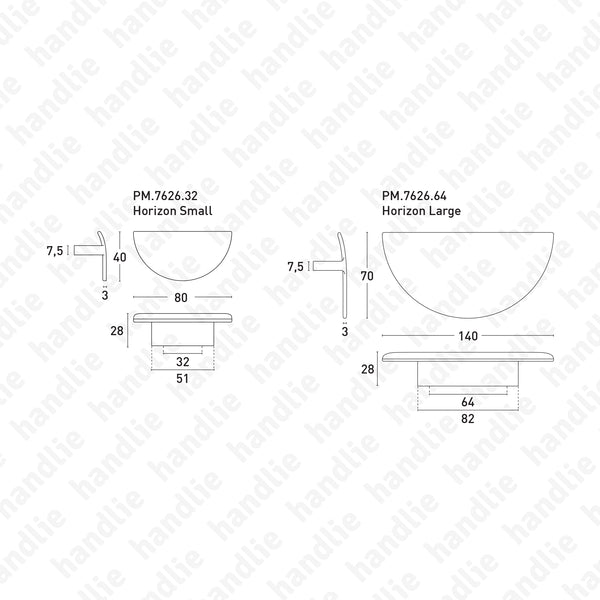 PM.7626 | HORIZON - Puxador para mobiliário