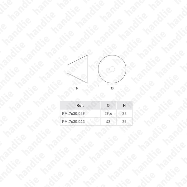 PM.7630 | CÓNICO - Puxador para mobiliário