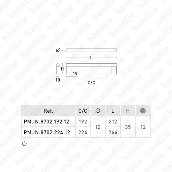 PM.IN.8702 - Asas para mobiliário - Inox