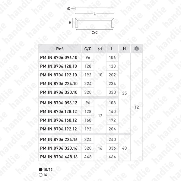 PM.IN.8706 - Asas para mobiliário - Inox