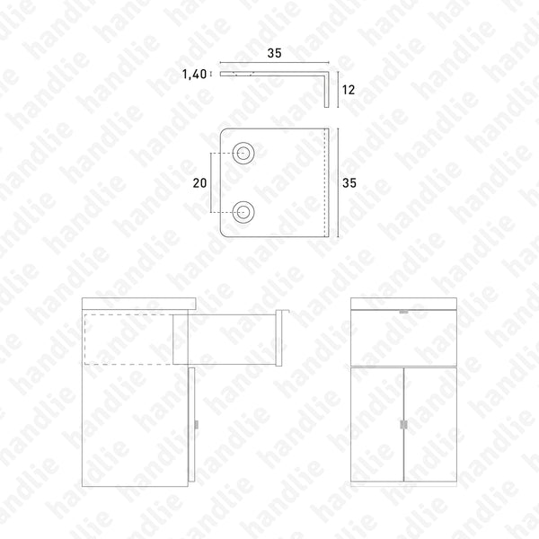 PM.IN.8725 - Puxadores para mobiliário - INOX