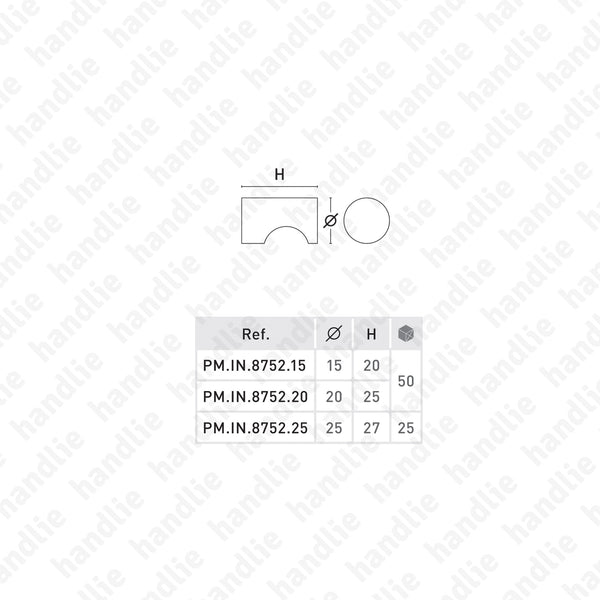 PM.IN.8752 - Puxadores para mobiliário - Inox